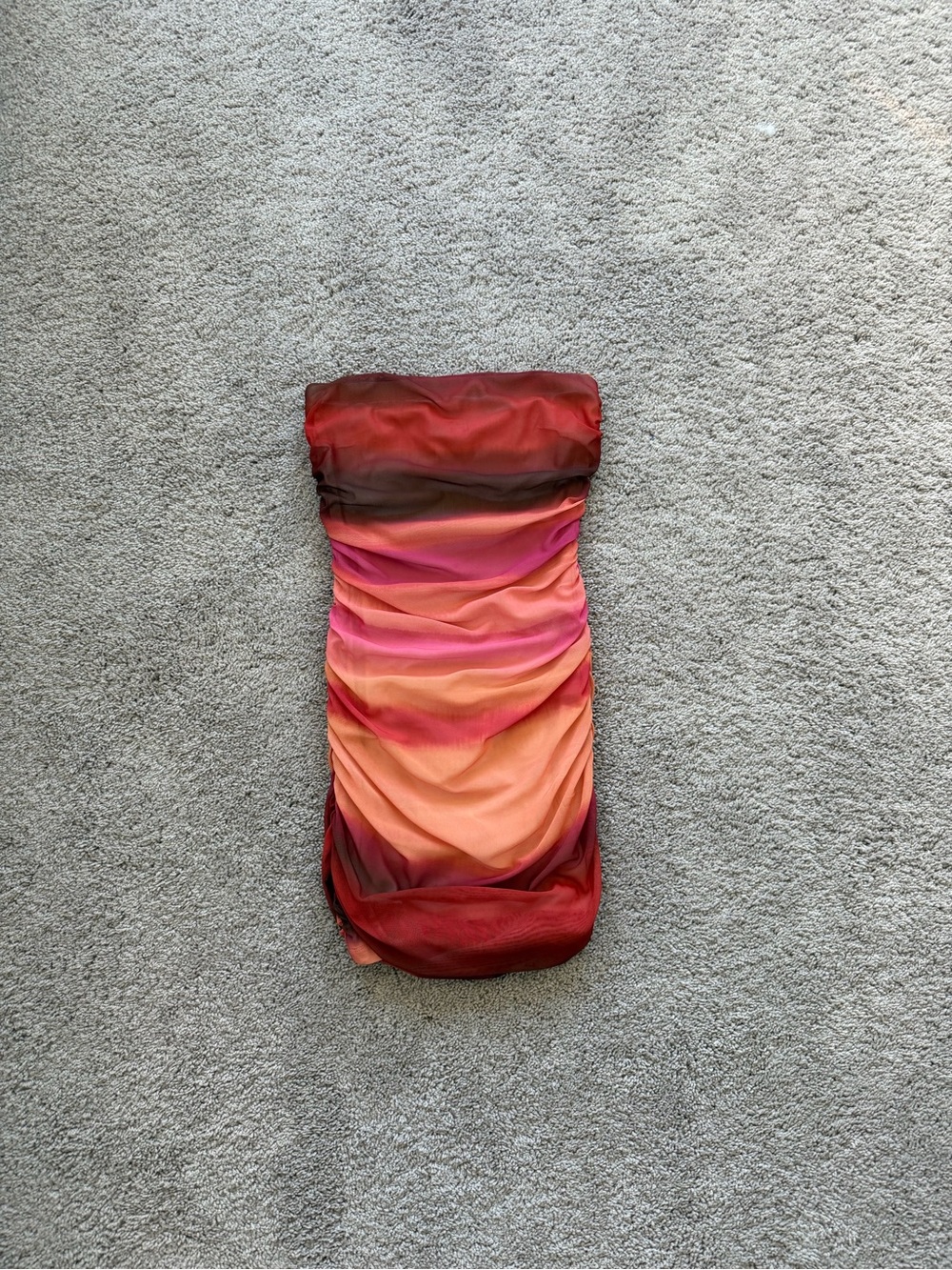 Strapless Sunset Mini Dress